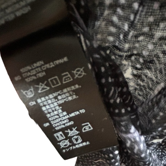 NWT Isabel Marant for H&M Blue Linen Feather Print Tank Size 12 - Picture 8 of 8